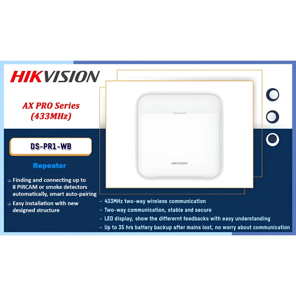 Hikvision AX Pro Wireless Repeater Range Extender DS-PR1-WB view 4